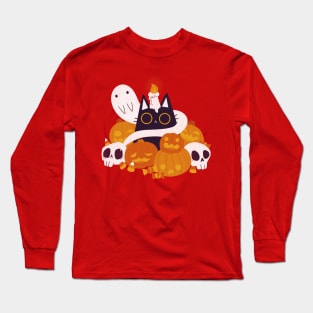 Pumpkin Cat Long Sleeve T-Shirt